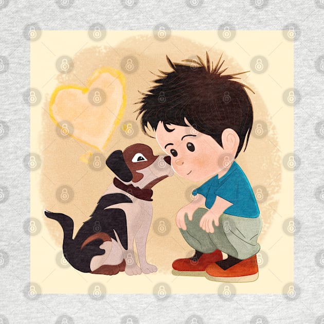 The Enduring Bond Between a Boy and His Dog by IstoriaDesign